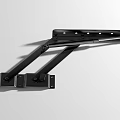 Black Metal Brackets In Different Angles With Mounting Holes For Furniture