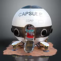 modern life-support module life-support system science-fiction module life module 3d model