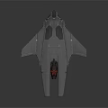 Futuristic Gray Aerospace Spacecraft Design With Advanced Wing Structure For Exploration