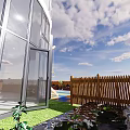 Fun Playground With Colorful Climbing Wall Rope Ladder Glass Walls And Soft Mats For Kids