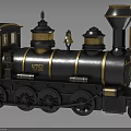 Vintage Texas Express Steam Train Model With Black Gold Accents And Detailed Wheels