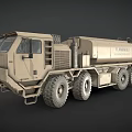 Military Green Heavy Duty Multi Wheeled Tanker Truck For Flammable Cargo