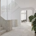 Modern Loft Living Room With Chandelier Gray Sofas Rug And Plants