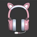 Cute Pink Cat Ear Headphones With Microphone For Kids Comfortable Design