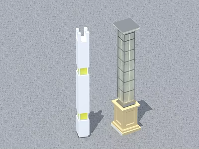 Modern Swing Door Design With White Frame Yellow Accents And Glass Panel 3d model