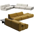 Stylish Modern Modular Sectional Sofa With Versatile Design And Side Table