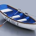 Boat Wooden Boat Rowing Paddle Boat Paddle Kayak Boat 3d model