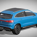 Blue Mercedes SUV Exterior With Modern Design And Stylish Wheels