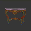 Elegant Classical Dining Table With Intricate Carved Legs And Ornate Design