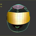 Tactical Weapon Equipment Helmet with Black Yellow Visor and Protective Features
