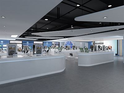 Modern Mobile Phone Store Computer Store Digital Store Watch Store Technology Products Simple Commercial Space Shopping Mall Negotiation 3d model