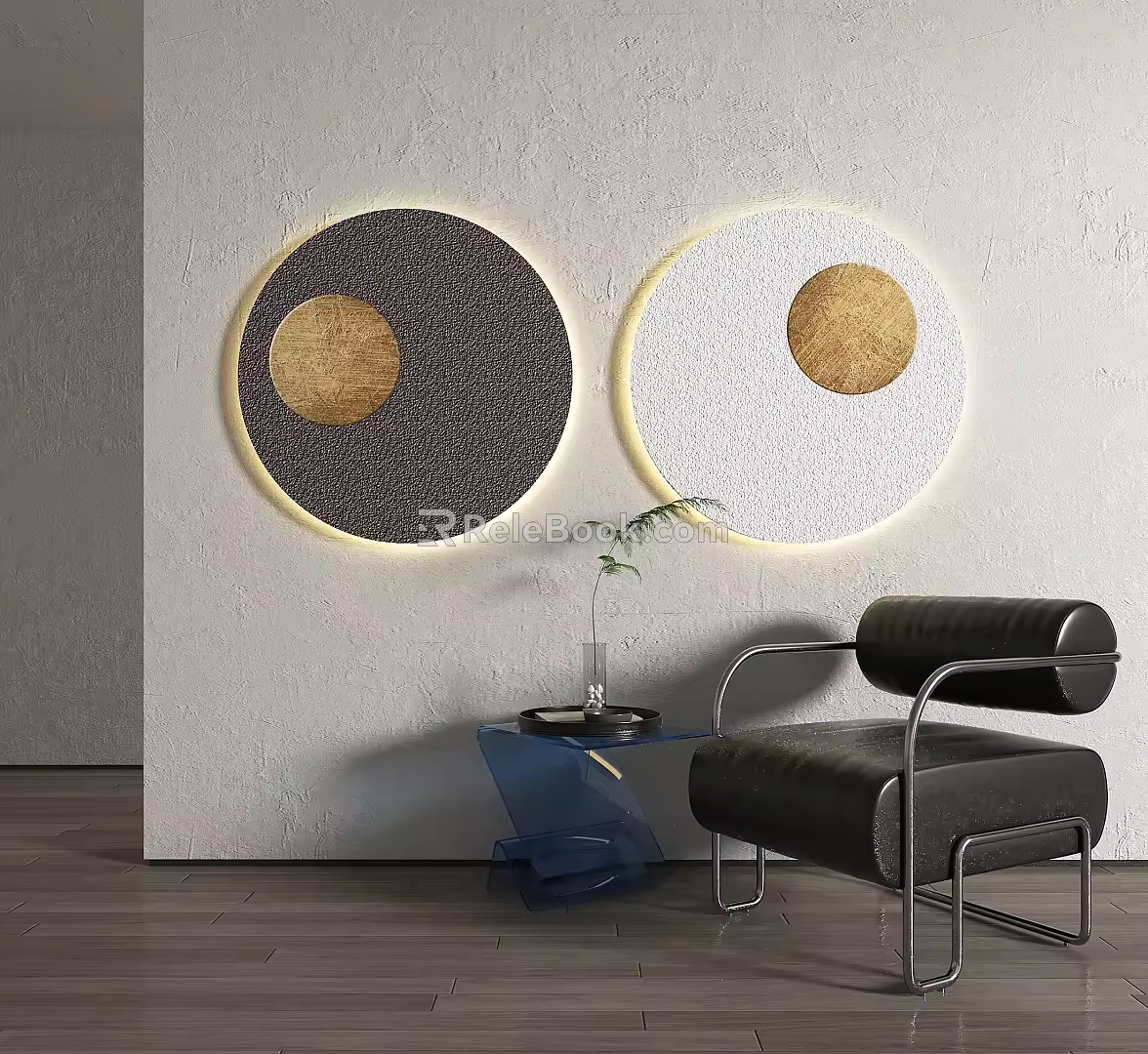 Modern Wall Decorations Simple Wall Decorations 3d model