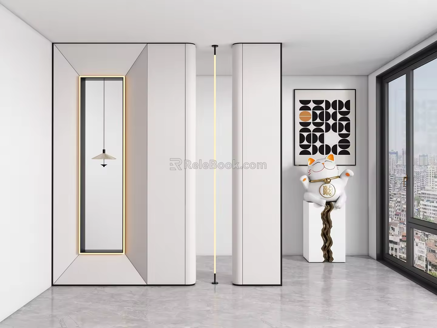 Entrance aisle partition 3d model