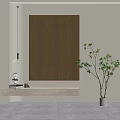 Entrance Shoe Cabinet End View Cabinet 3d model