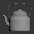 Silver Metallic Kettle Design For Daily Household Use And Kitchen Decor
