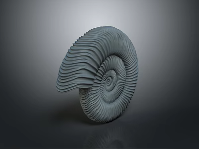 Gray Spiral Layered Texture Decorative Living Item For Home Interior Design 3d model