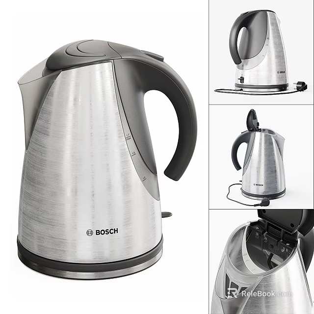 Bosch Stainless Steel Electric Kettle With Modern Design And Sleek Finish 3d model 