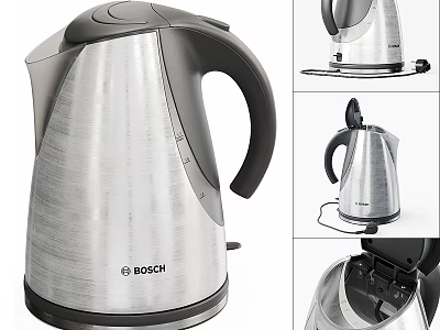 Bosch Stainless Steel Electric Kettle With Modern Design And Sleek Finish 3d model