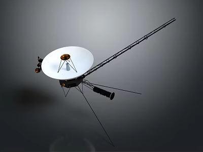 Parabolic Antenna Scientific Equipment Featuring Long Pole And Sturdy Support Structure 3d model
