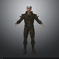 Human Character In Creature Inspired Armor With Detailed Biological Design Features