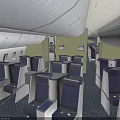 Commercial Passenger Airplane With Cockpit Economy Class First Class And 7 Color Paint Schemes
