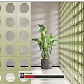 Silent Wind Cement Component Partition Cement Component Screen Silent Wind Cement Component Screen 3d model