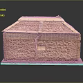 Ancient Golden Carved Box With Intricate Animal Motifs Decorative Details And Wooden Base