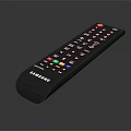 Samsung Electronic Remote Control With Black Design And Red Green Yellow Blue Buttons