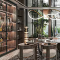 Modern Living Dining Area Interior Design With Sofa Coffee Table TV Netflix And Plants
