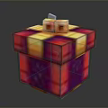 Vibrant Colorful Pixel Style Gift Box With Decorative Bow For Daily Life Use