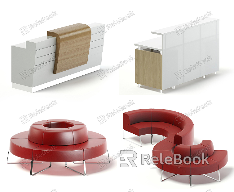 Modern Reception Desk Front Desk model