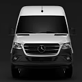 White Mercedes Benz Cargo Van Exterior Design For Commercial Transport Use