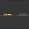 Colorful Miniature Train Models with Track Bases and Diverse Design Styles