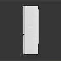 Sleek Modern Double Door Refrigerator Freezer With Stainless Steel Silver Finish Design
