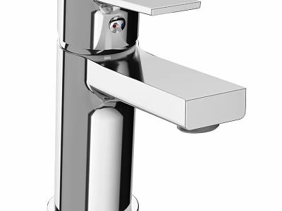 Modern Chrome Single Handle Faucet With Polished Finish And Sleek Design 3d model