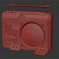 Yellow Vintage Boombox Radio with Cassette Tapes and My Mix Note