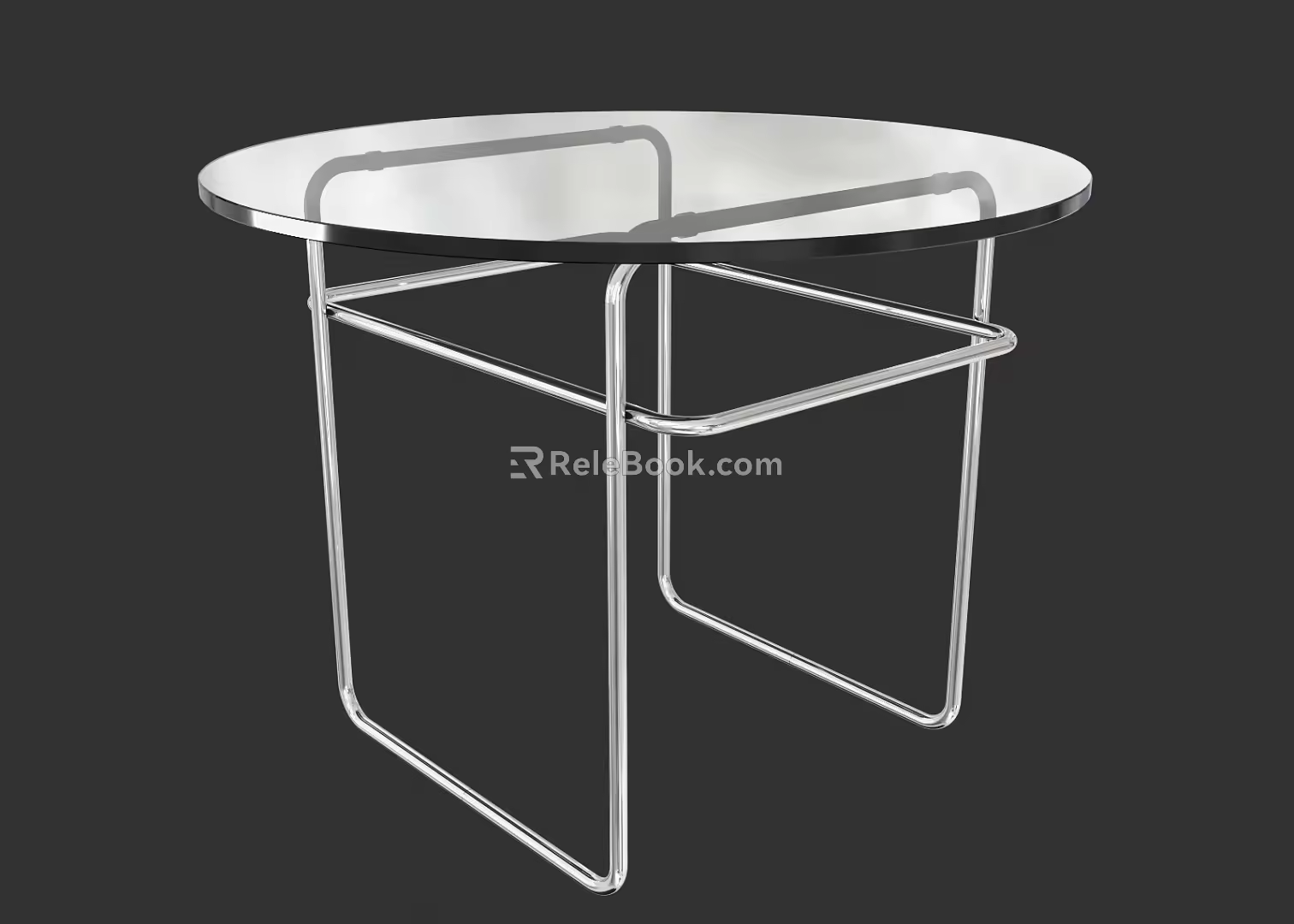 Glass Table Small Table Creative Table Casual Table Dining Table American Round Table 3d model