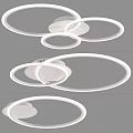 Modern Circular Ring Ceiling Lights With Sleek White Design For Contemporary Rooms 3d model