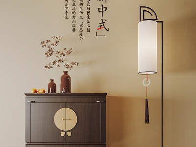 New Chinese Style Entrance Cabinet Side Cabinet model