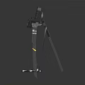 Tactical Mechanical Weapon With Tripod Stand Metal Blades And Yellow Strap