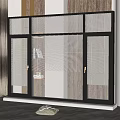 Modern floor-to-ceiling window blinds 3d model