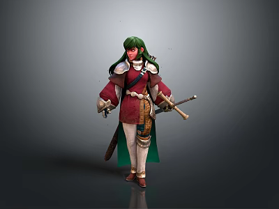 Western Samurai Western Warrior Western Hero Western Warrior Knight Hero Ancient Warrior Paladin 3d model