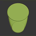 Colorful Green Two Tiered Food Serving Table With Round Tops And Oval Base