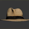 Light Brown Woven Straw Hat with Black Band Classic Summer Fashion Accessory