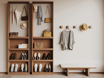 Modern shoe rack 3d model