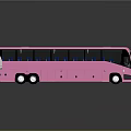 White Modern Passenger Coach Bus With Black Windows And Reflective Surface