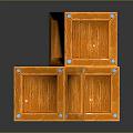 Wooden Storage Boxes With Metal Rivets And Retro Design For Household Use