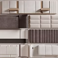 Modern Upholstered Bed Headboards In Gray And White With Tufted Panel Designs