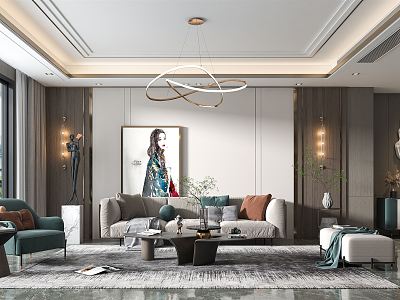 modern living room model