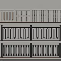 Various Design Railings with Metal Bars and Decorative Patterns for Home Use